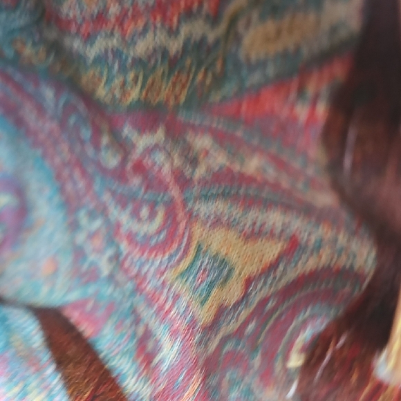 Etro Burgundy and Tan Paisley Drawstring Pouch NWOT AND BOX - Picture 10 of 11